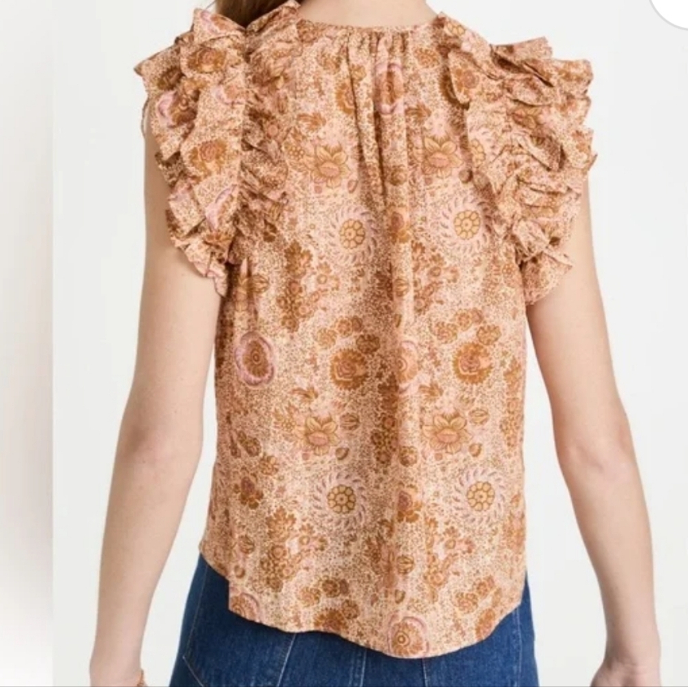Ulla Johnson Eliza Top In Meadow Size 10 - Picture 3 of 9